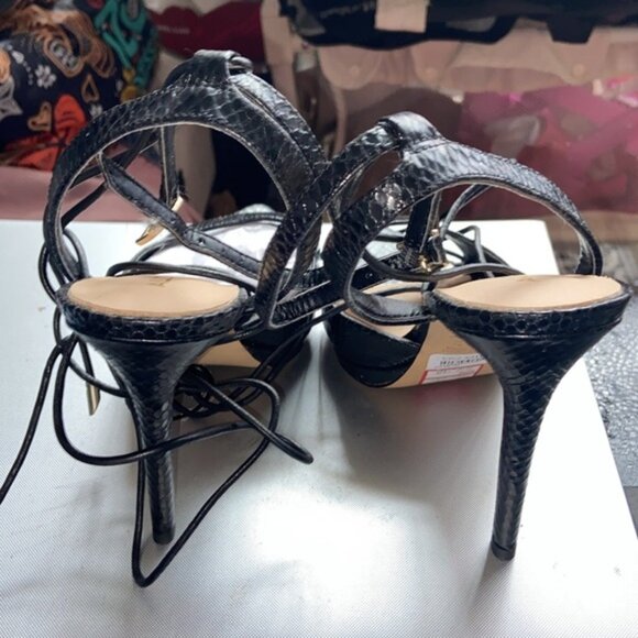 Aldo Black Strappy Heels - Picture 6 of 7